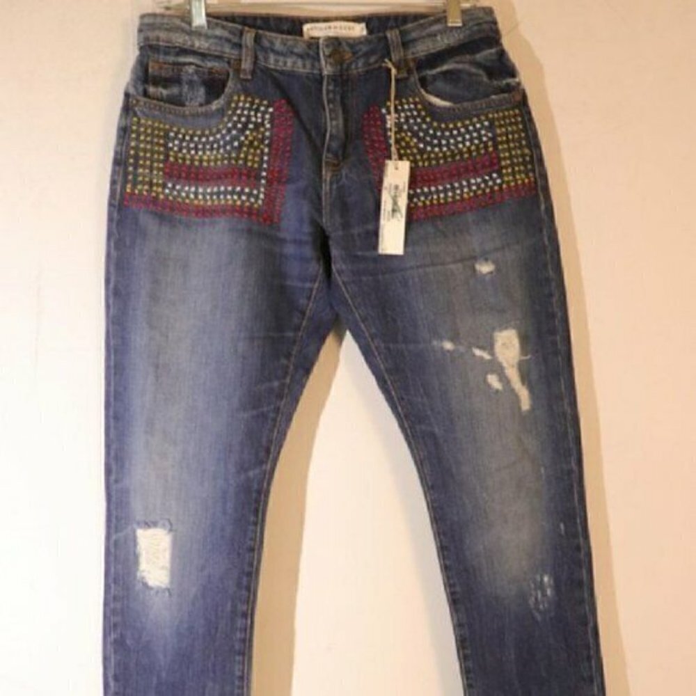 Artisan de Luxe Size 25 Destroyed Jeans Premium 29.5 x 30 - Picture 7 of 15